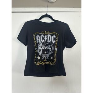 ACDC For Those About to Rock Tee Raw Hem Size Small